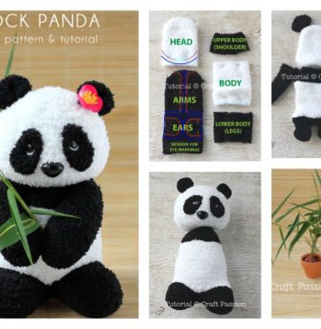 Sock Panda Softie Free Sewing Pattern