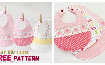 Baby Bib Free Sewing Pattern in 3 Sizes