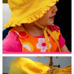 Baby Sun Hat with Ruffles and Ties Free Sewing Pattern