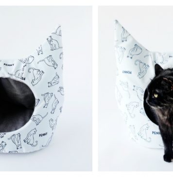 Cat Bed Free Sewing Pattern