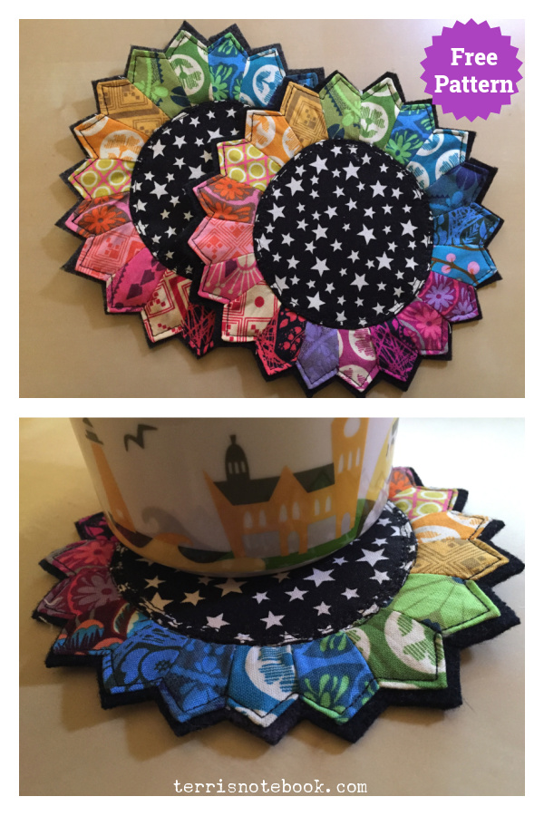 Color Wheel Coaster Free Sewing Pattern