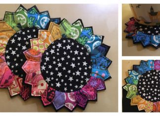 Color Wheel Coaster Free Sewing Pattern