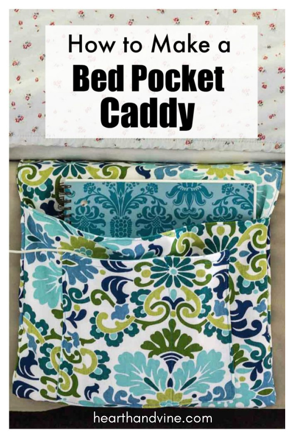 DIY Bed Pocket Caddy Free Sewing Pattern
