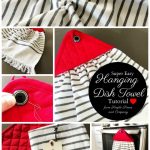 Easy Hanging Dish Towel Free Sewing Pattern