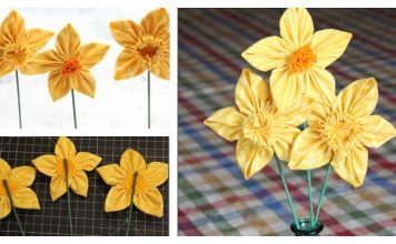 Fabric Daffodils Free Sewing Pattern