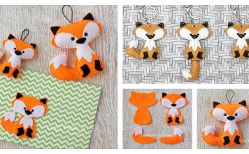 Felt Fox Keychain Free Sewing Pattern