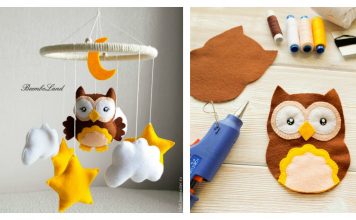 Felt Owl Mobile Free Sewing Pattern and Template