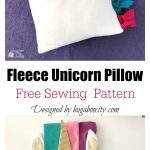 Fleece Unicorn Pillow Free Sewing Pattern