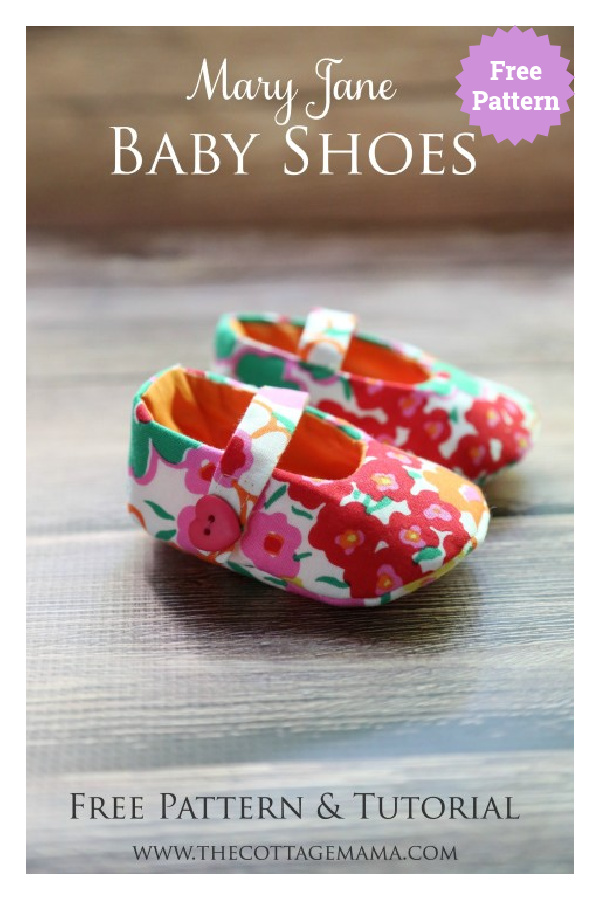 Mary Jane Baby Shoes Free Sewing Pattern 
