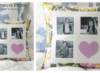 Patchwork Photo Pillow Free Sewing Pattern