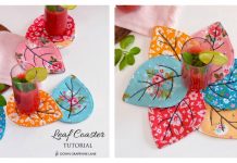 Quilted Leaf Coasters Free Sewing Pattern