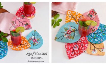 Quilted Leaf Coasters Free Sewing Pattern