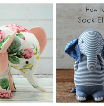 Elephant Plush Toy Free Sewing Pattern