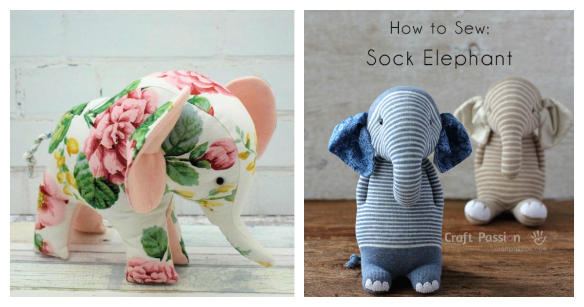elephant plush pattern free