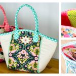 Fabric Basket Style Tote Bag Free Sewing Pattern