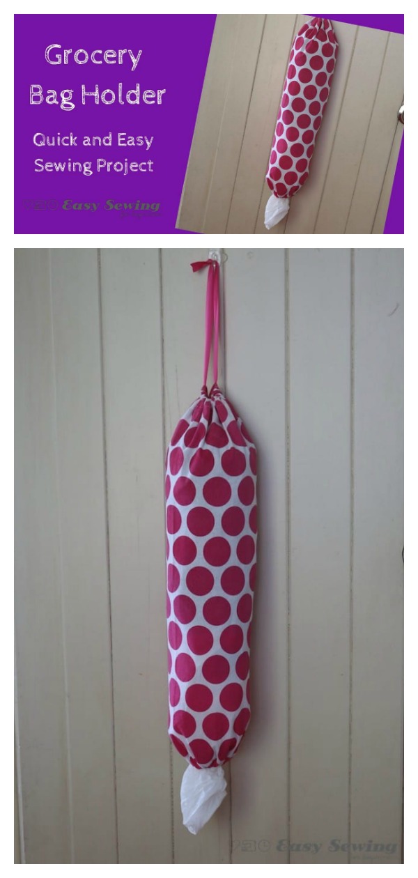 Grocery Bag Holder Free Sewing Pattern and Video Tutorial