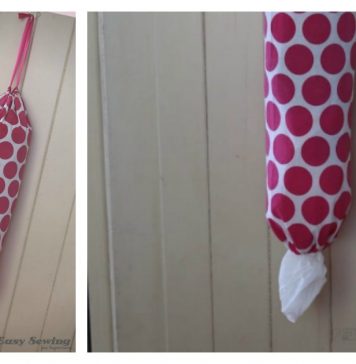 Grocery Bag Holder Free Sewing Pattern and Video Tutorial