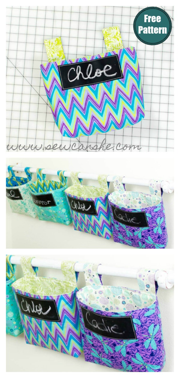 Hanging Storage Basket Free Sewing Pattern