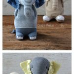 Sock Elephant Softie Toy Free Sewing Pattern