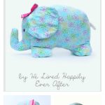 Stuffed Elephant Softie Toy Free Sewing Pattern
