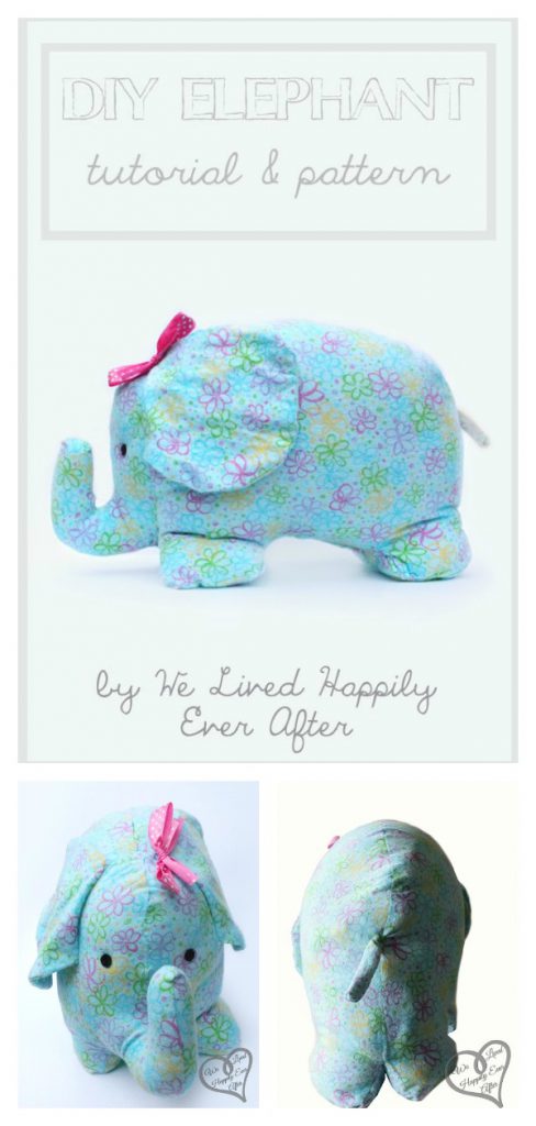 Elephant Softie Toy Free Sewing Pattern