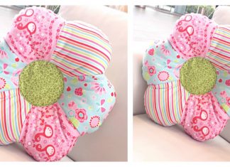 Flower Shaped Pillow Free Sewing Pattern