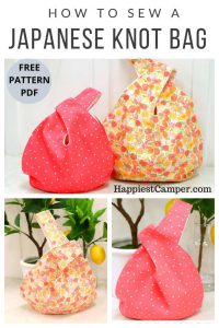 4 Japanese Knot Bag Free Sewing Pattern