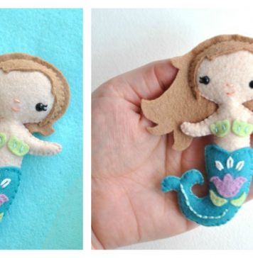 Little Felt Mermaid Free Sewing Pattern