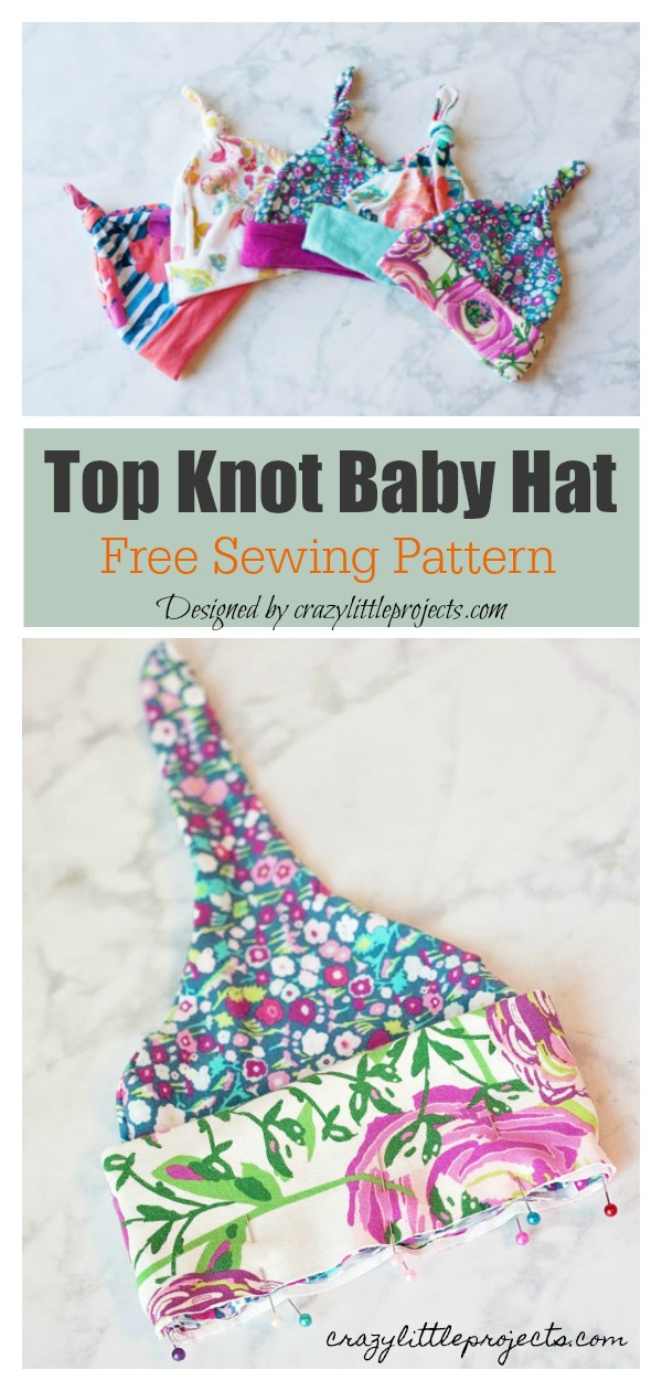 Double Top Knot Baby Hat Free Sewing Pattern