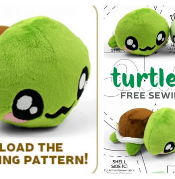 Turtle Plush Free Sewing Pattern