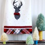 Christmas Deer Dish Towel Free Sewing Pattern