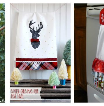 Christmas Dish Towels Free Sewing Pattern