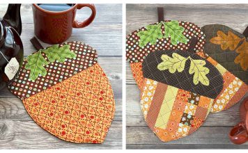 Adorable Acorn Coasters Free Sewing Pattern