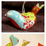 Christmas Bird Ornament Free Sewing Pattern