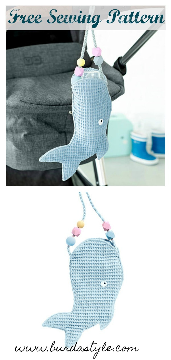 DIY Whale Baby Bottle Holder Free Sewing Pattern
