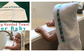 Easy Hooded Towel Free Sewing Pattern