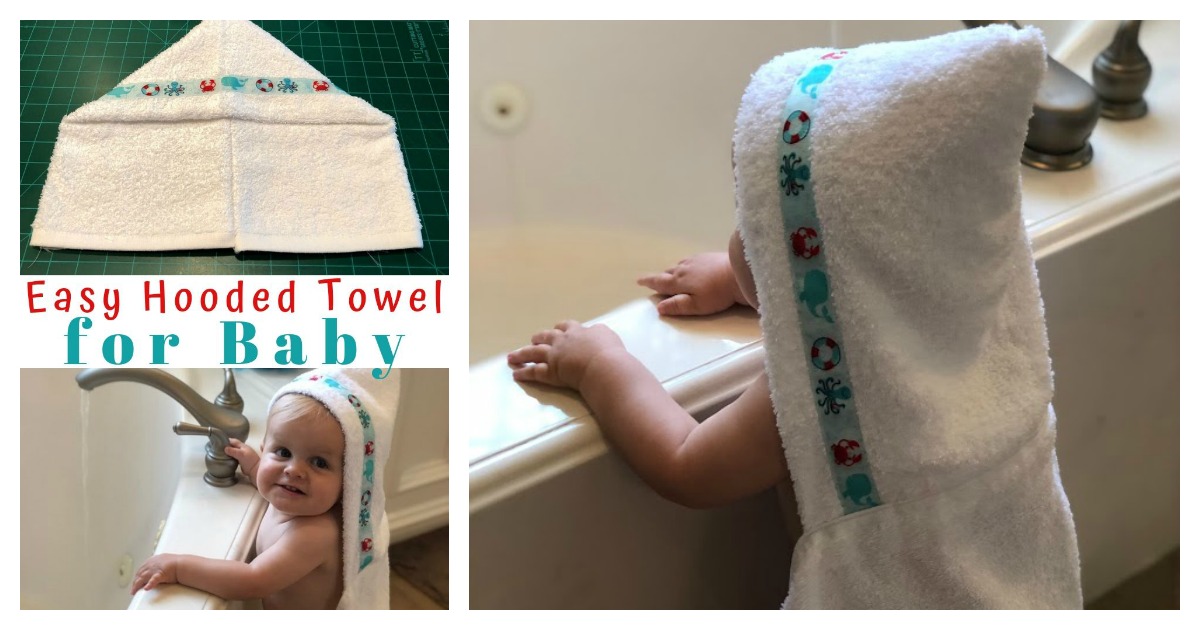 Easy Hooded Towel Free Sewing Pattern