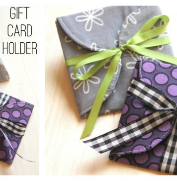 Fabric Gift Card Holder Free Sewing Pattern