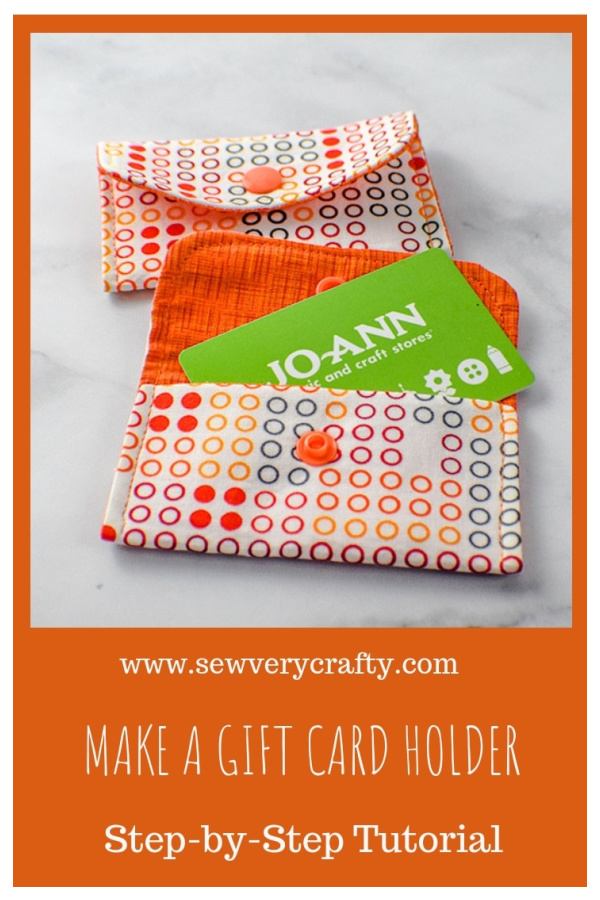 Fabric Gift Card Holder Free Sewing Pattern