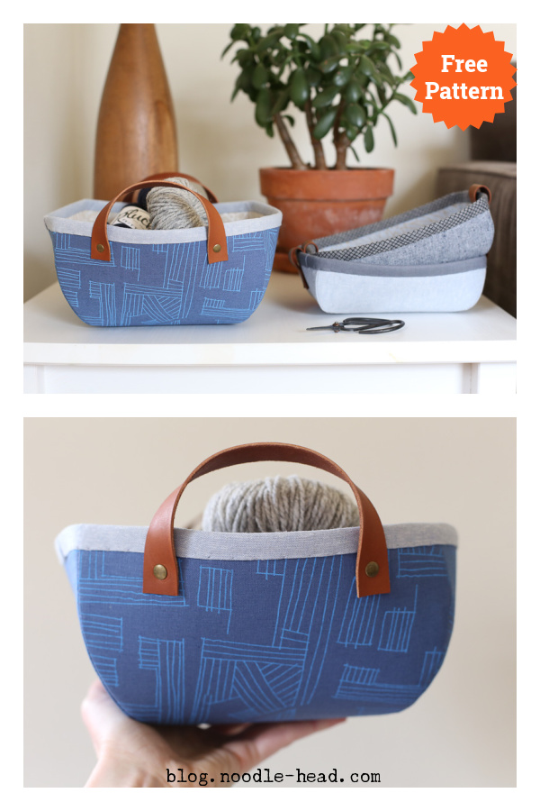 Tiny Treasures Basket and Tray Free Sewing Pattern 