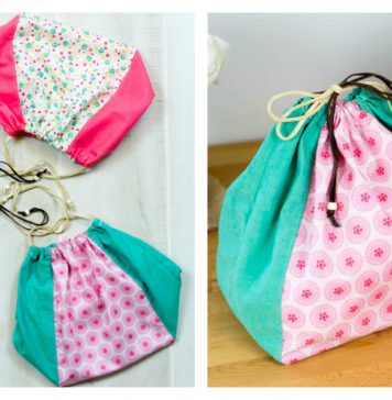 Drawstring Ditty Bag Free Sewing Pattern