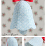 Fabric Christmas Bell Ornament Sewing Pattern