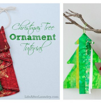 Fabric Christmas Tree Ornament Free Sewing Pattern