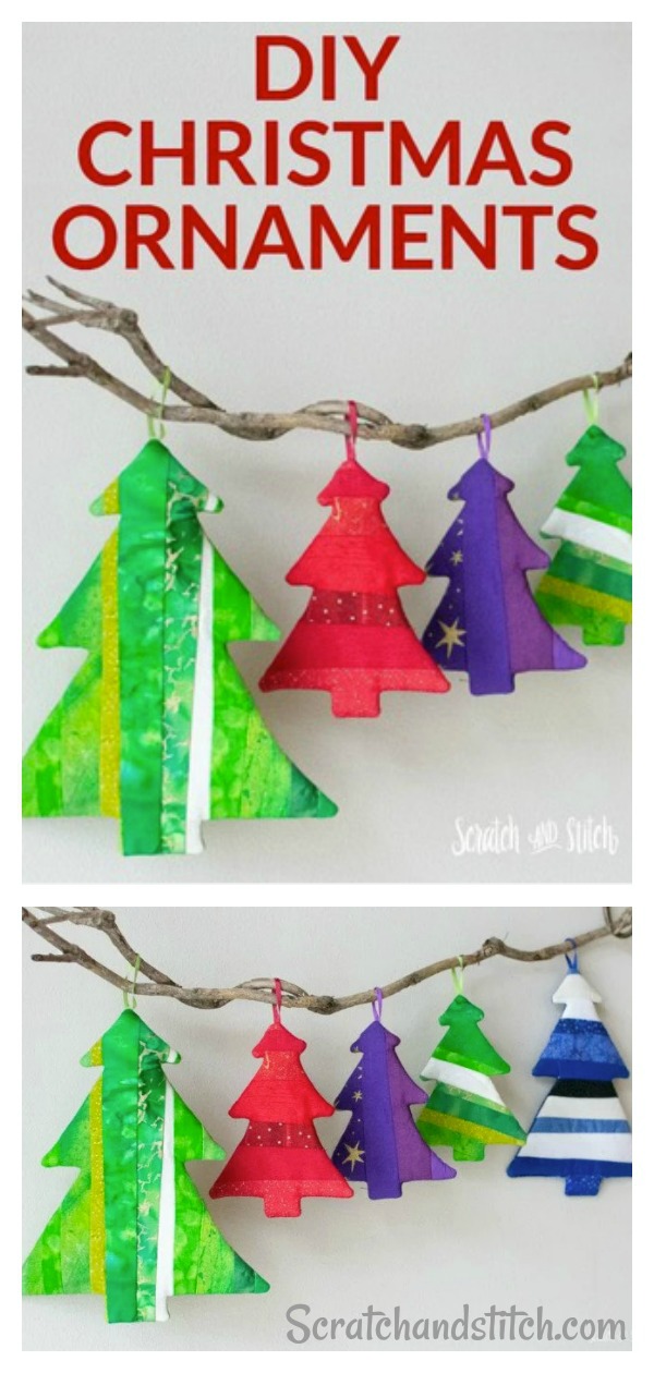 Fabric Christmas Tree Ornament Free Sewing Pattern