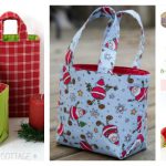 Reusable Fabric Gift Bag Free Sewing Pattern and Paid