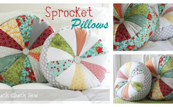 Sprocket Pillows Free Sewing Pattern