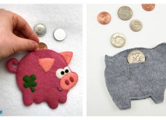 Felt Piggy Banks Free Sewing Pattern