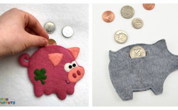 Felt Piggy Banks Free Sewing Pattern