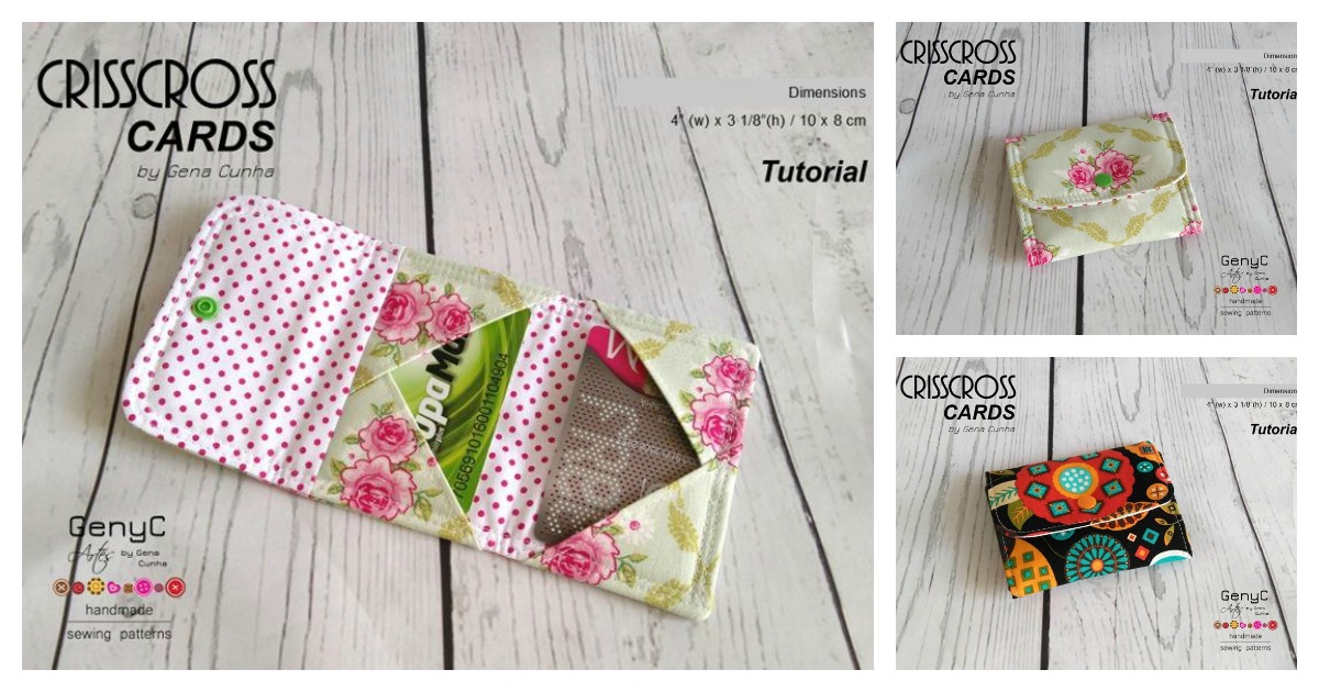 Crisscross Cards Wallet Free Sewing Pattern