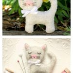 Felt Kitty Cat Free Sewing Pattern and Template